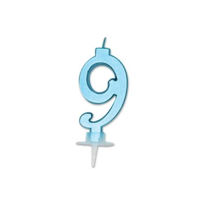 Candelina Italic metal celeste numero 9
