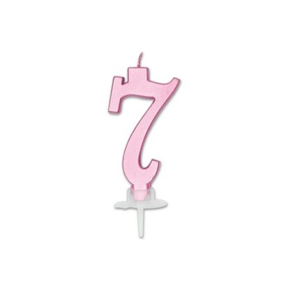 Candelina Italic metal Rosa numero 7