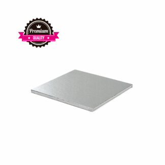Cakeboard argento quadrato 25x25 cm