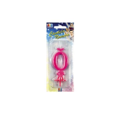 Candelina numero 0 fucsia