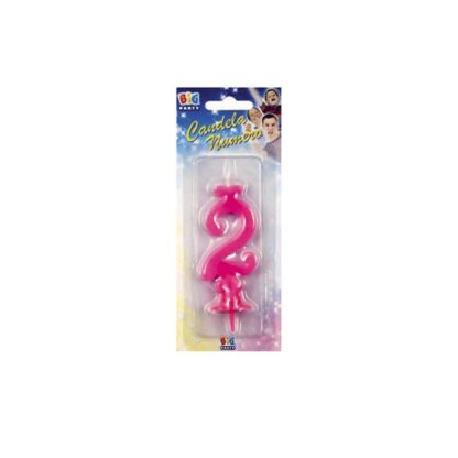 Candelina numero 2 fucsia