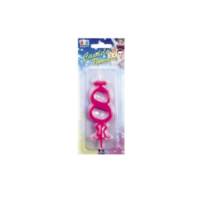 Candelina numero 8 fucsia