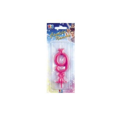 Candelina numero 9 fucsia