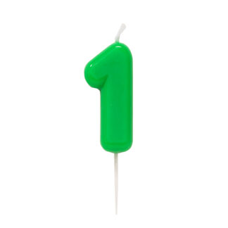 Candelina Glossy Verde Numero 1