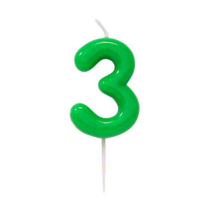 Candelina Glossy Verde Numero 3