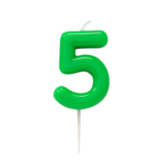 Candelina Glossy Verde Numero 5