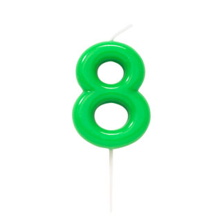 Candelina Glossy Verde Numero 8