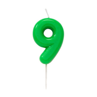 Candelina Glossy Verde Numero 9