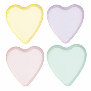 Piatti Candy Hearts Colori Pastello