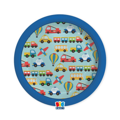 Piatti Festa A Tema Vehicles 24 cm