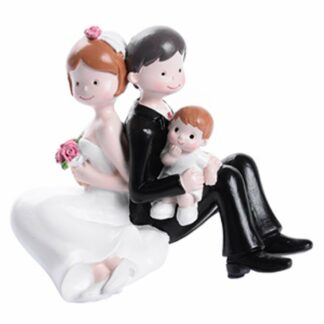 Sposini per la torta con bambino