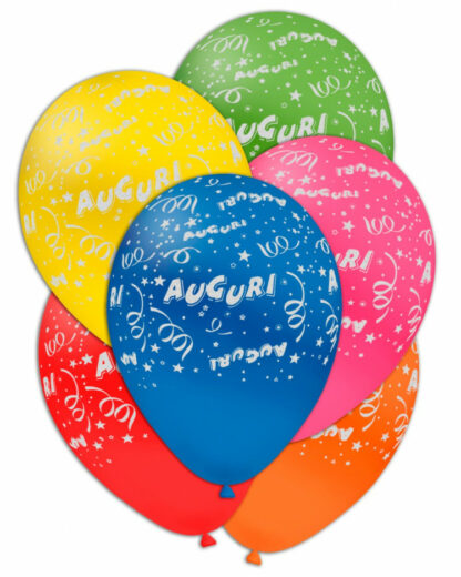 Palloncini Tanti Auguri in lattice confezione da 100 pezzi
