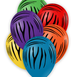 Palloncini Zebrati colori assortiti in lattice confezione da 100 pezzi
