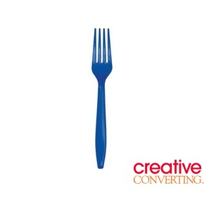 Forchetta In Plastica Blu