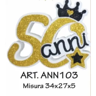 Scritta in polistirolo 50 anni oro
