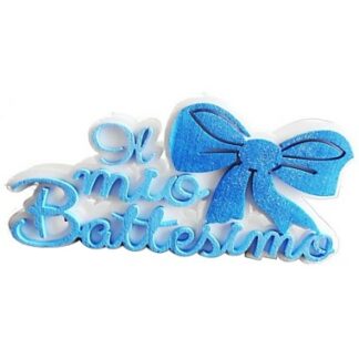 Scritta in polistirolo Il mio battesimo azzurro