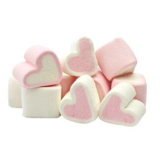 Marshmallow Cuori bianchi e rosa 1 kg
