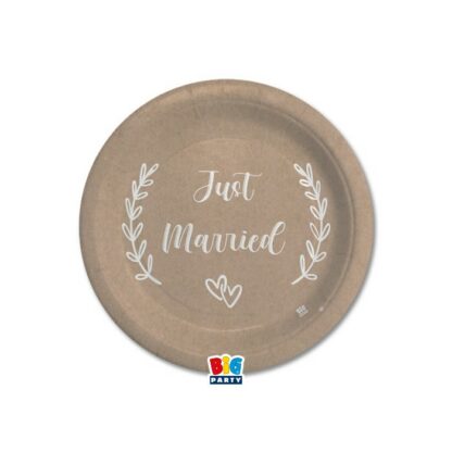 Piatti 18 cm Just Married Kraft