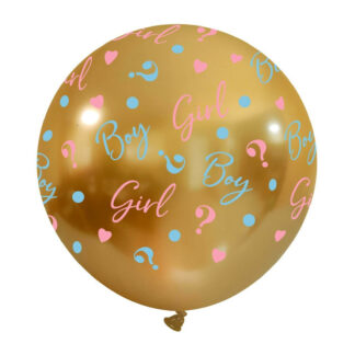 Palloncini Mongolfiera lattice Boy o Girl oro