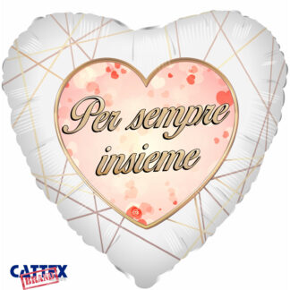 Palloncino Mylar a Forma di Cuore Per sempre insieme