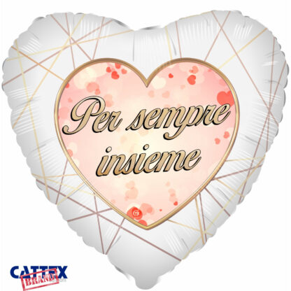 Palloncino Mylar a Forma di Cuore Per sempre insieme