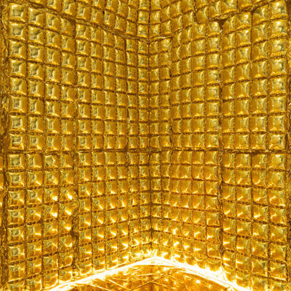 Palloncino tenda in mylar oro 72x143 cm - immagine 2