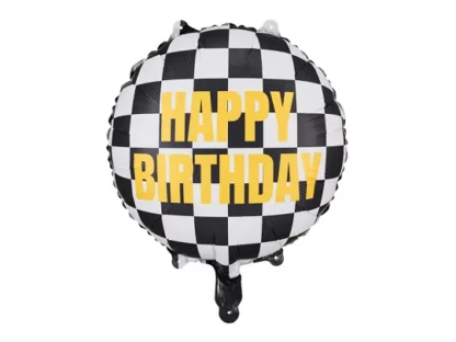 Palloncino Mylar Happy Birthday A Scacchi