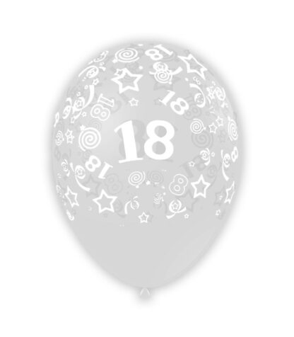 Palloncini 18 anni trasparenti12"- 30 cm in lattice