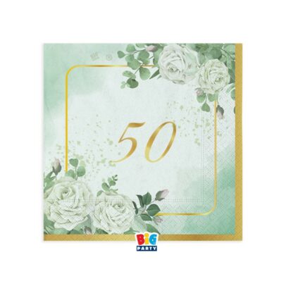Tovaglioli 25x25 cm 50 anni Eucalipto