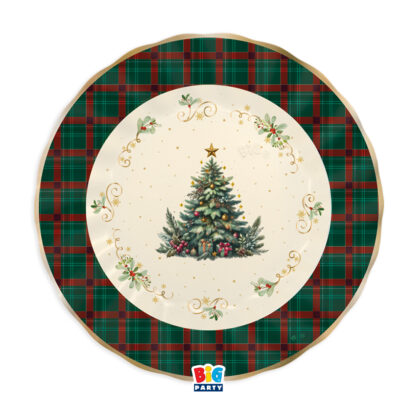 Piatti 25 cm Tartan Christmas