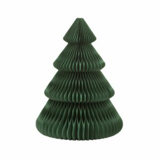 Albero in carta verdone 40 cm con cordino e profilo oro