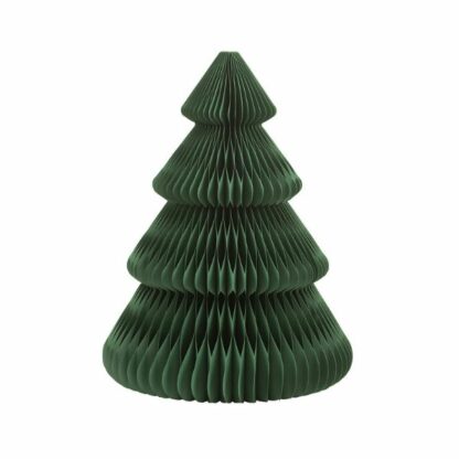 Albero in carta verdone 40 cm con cordino e profilo oro