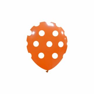 Palloncini Pois Arancione 5"- 12 cm in lattice