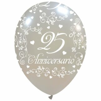 Palloncini 25 anni anniversario  12"- 30 cm in lattice