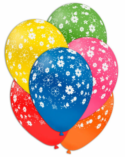 Palloncini fiori colori assortiti 12"- 30 cm in lattice
