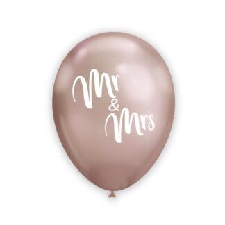 Palloncini titanio Mr e Mrs Rosa gold 12"- 30 cm in lattice 100 pz