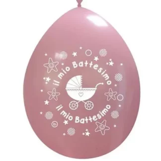 Palloncini Il mio battesimo rosa 10"- 28 cm In Lattice aria
