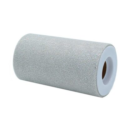 Rotolo Tulle 12,5 cm x 25 mt Iridescente Glitter