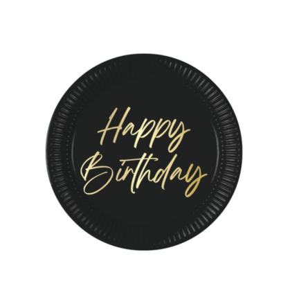 Piatti 23 cm Elegant Happy Birthday