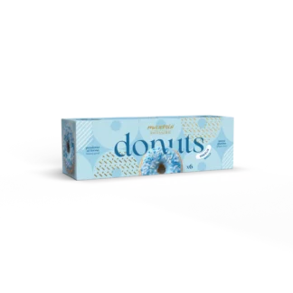 Donuts Maxtris gusto vaniglia con glassa celeste 6 pezzi