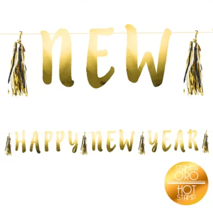 Festone in carta  Happy New Year 2.1 mt