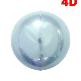 Palloncini foil Sfera celeste metallizzato 22 inch 4d