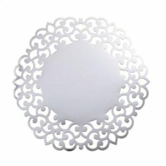 Sottopiatti argento metal laser cut 33 cm