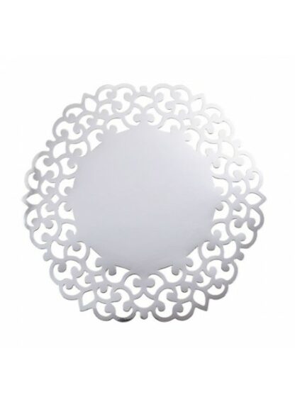 Sottopiatti argento metal laser cut 33 cm