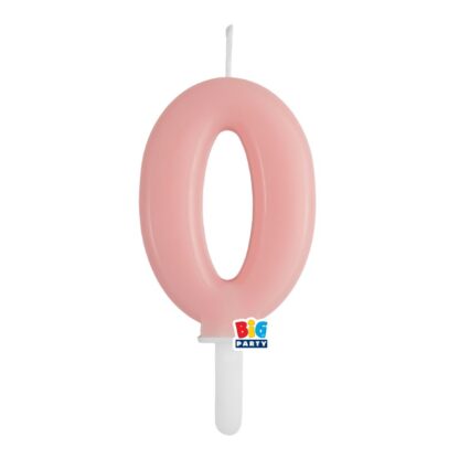 Candelina cera Tiny Plump rosa numero 0