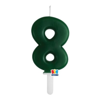 Candelina cera Tiny Plump verde foresta numero 8