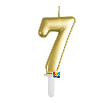 Candelina cera Tiny Plump oro metal numero 7