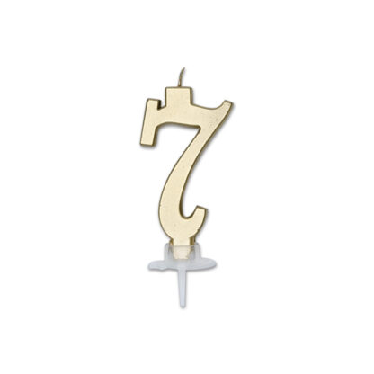 Candelina Italic metal oro numero 7