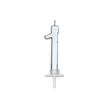 Candelina Italic metal Argento numero 1