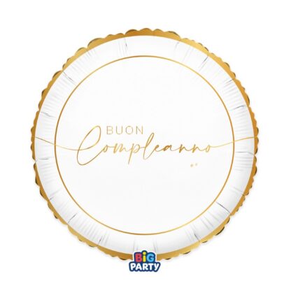 Palloncino foil Buon Compleanno Gold